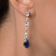 Blue Stone Dangle Earrings